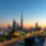 Scenic view of the Abu Dhabi skyline