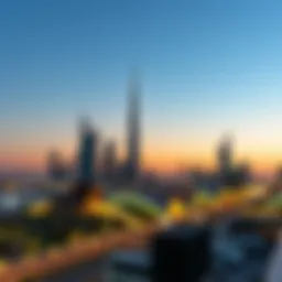 Scenic view of the Abu Dhabi skyline