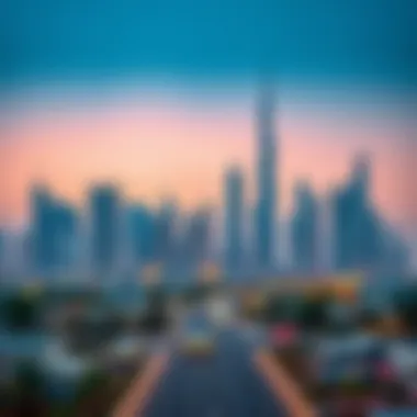 Dubai's Evolving Skyline Modern skyline of Dubai with real estate developments