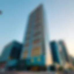 Stunning view of Al Attar Tower's facade