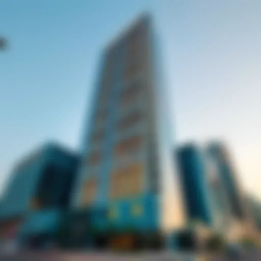 The Iconic Facade of Al Attar Tower Stunning view of Al Attar Tower's facade