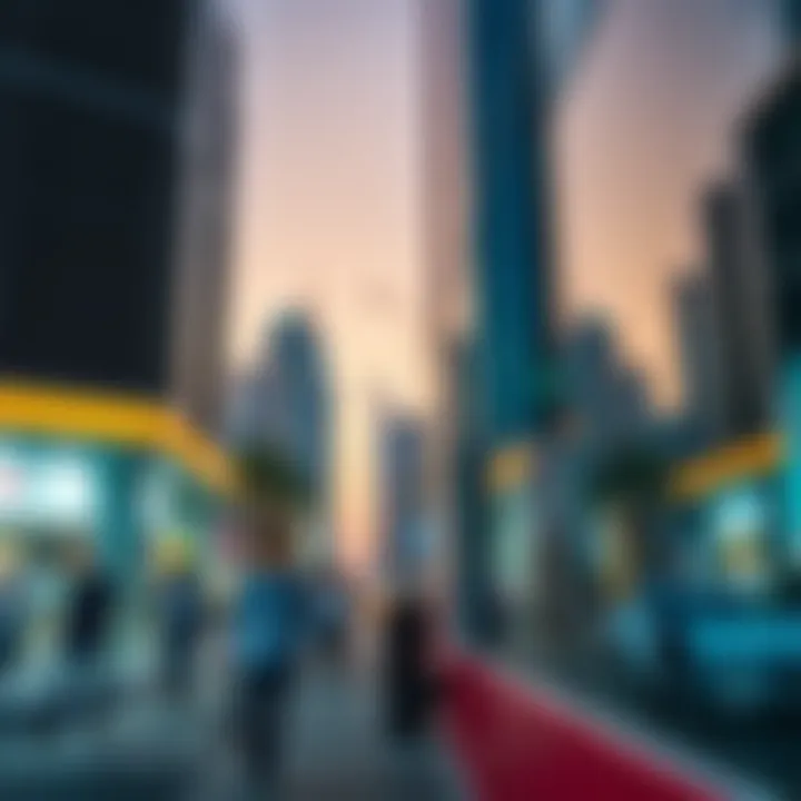 Dynamic Business Environment in Al Barsha Vibrant commercial activity in Al Barsha