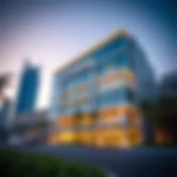 Stunning facade of Al Fahad Building showcasing modern architectural design