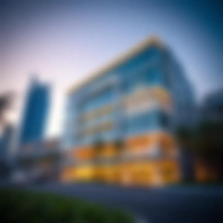 Modern Architectural Design of Al Fahad Building Stunning facade of Al Fahad Building showcasing modern architectural design