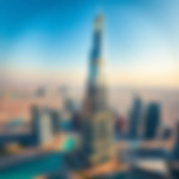 Aerial Perspective of Al Jabri Tower Aerial view of Al Jabri Tower highlighting its position within Dubai's skyline.