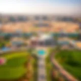 Aerial Perspective of Al Jurf Ghantoot Aerial view of Al Jurf Ghantoot showcasing its vibrant landscape and modern architecture