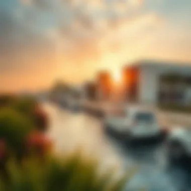 Waterfront Beauty of Al Jurf Ghantoot Beautiful waterfront area in Al Jurf Ghantoot, illustrating the integration of nature and urban living