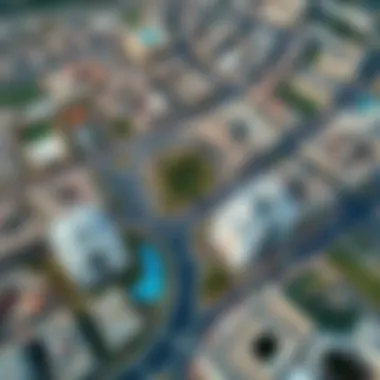 Aerial view showcasing the urban layout of Al Nahda