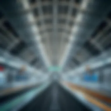 Innovative Infrastructure Inside Al Nahda Metro Station Interior of Al Nahda Metro Station featuring advanced infrastructure