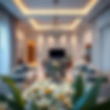 Elegantly Designed Interiors of Al Sarfa Villas Spacious living area inside Al Sarfa Villas demonstrating elegant interior design