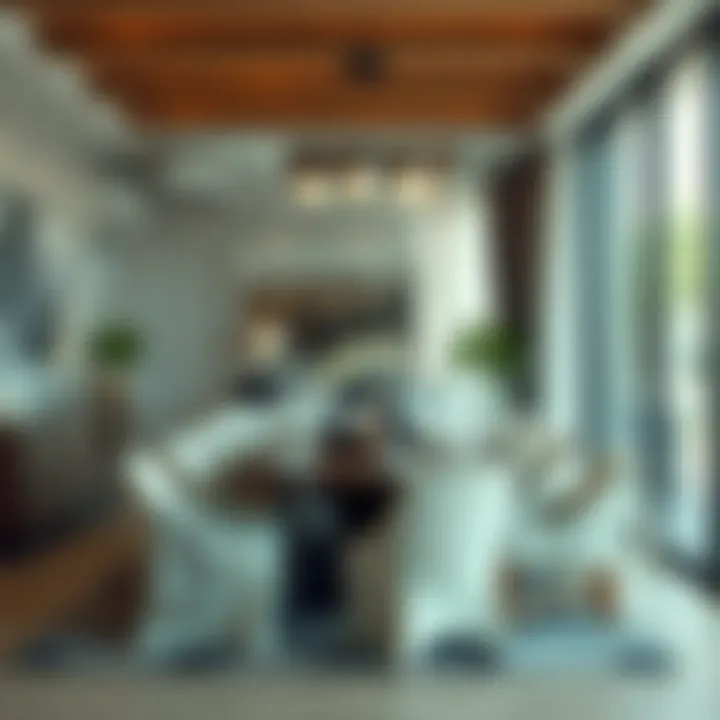 Inviting Dining Space in Al Waleed Properties Charming dining area in an Al Waleed holiday home designed for gatherings