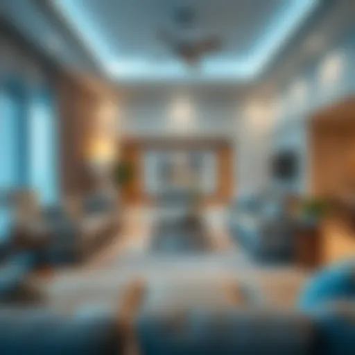 Modern Living Space in Al Waleed Holiday Homes Luxurious living room in Al Waleed holiday home showcasing modern design