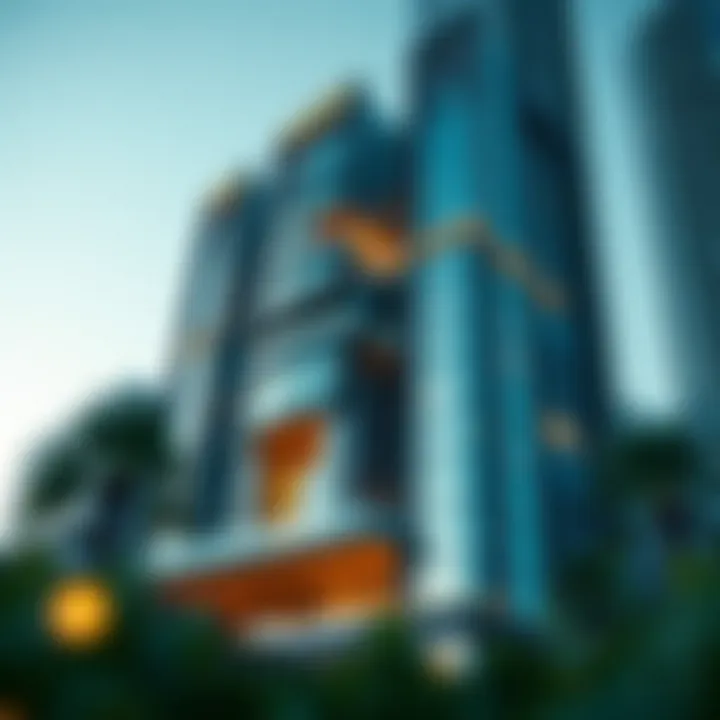 Exterior view of the API Trio Tower showcasing its modern design