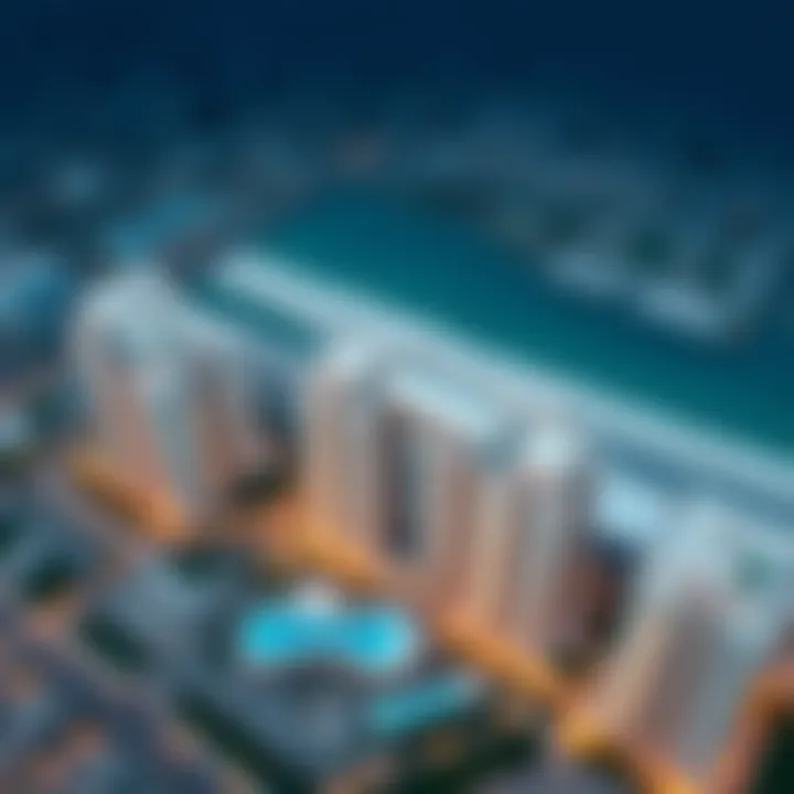 Breathtaking Aerial Perspective of Ascot Residences Aerial view of Ascot Residences in Dubai