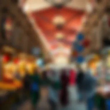 Marketplace Vibes of Aswaaq Al Mizhar A bustling marketplace in Aswaaq Al Mizhar filled with vibrant stalls