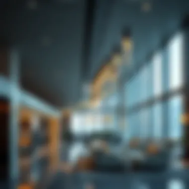 Innovative Interior Design of B2B Tower Interior design elements of B2B Tower highlighting functionality