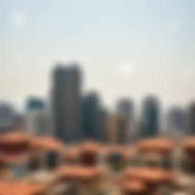 View of Bur Dubai skyline showcasing residential buildings