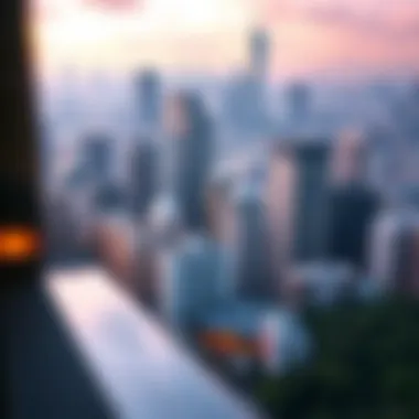 Breathtaking Skyline of a Major CBD Skyline view of a bustling Central Business District