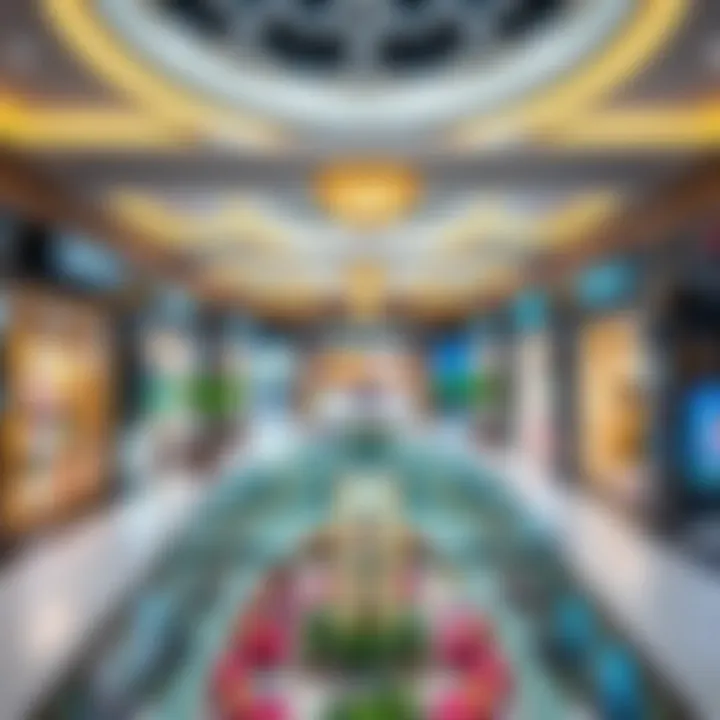 Inside Circle Mall: Retail Spaces and Ambiance Interior view highlighting the vibrant retail spaces within Circle Mall.