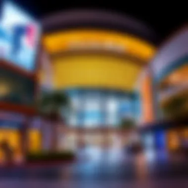 Circle Mall: A Beacon in Dubai's Commercial Nightscape A night view of Circle Mall, illuminating its significance in Dubai's commercial landscape.