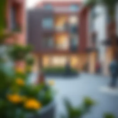 Community Spaces in Damac Hills 1 Vibrant community spaces designed for social interaction within Damac Hills 1