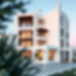 Stunning exterior view of Damac Mykonos showcasing its architectural elegance