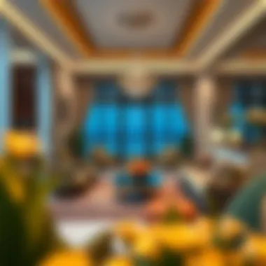 Elegance Redefined: Interior of a Deluxe Holiday Home Lavish interior design of a deluxe holiday home showcasing opulence