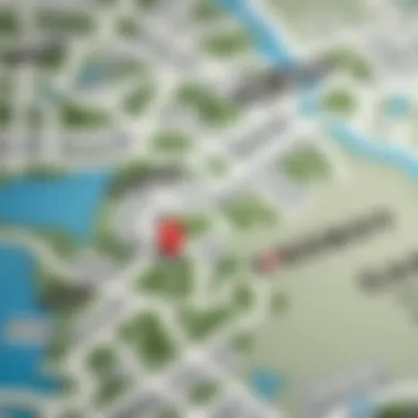 Map highlighting the prime location of Discovery Gardens with surrounding amenities