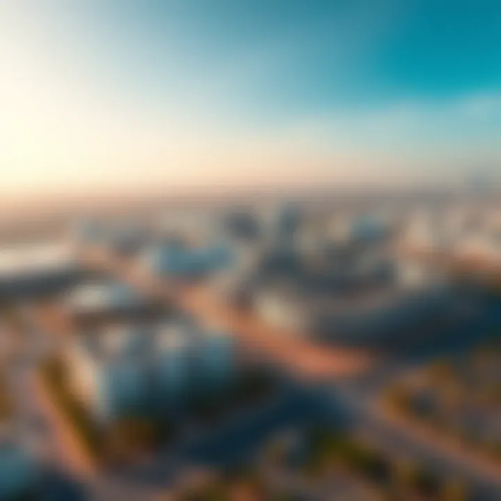 Aerial View of Dubai Silicon Oasis Aerial view of Dubai Silicon Oasis showcasing its modern architecture