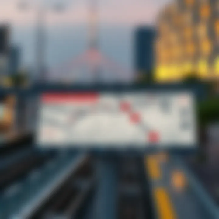 Connectivity Map of Dubai Festival City Metro Station Map illustrating the connectivity options of the metro station