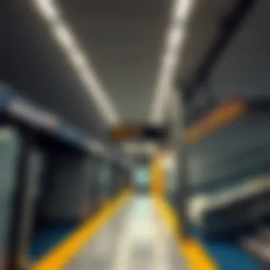 Facilities and Design Inside Dubai Festival City Metro Station Interior shot highlighting the station's facilities and design