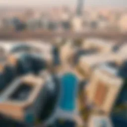 Aerial view of the Dubai Land Project showcasing innovative urban design