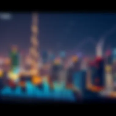 Dubai Real Estate Market Trends A dynamic real estate market chart illustrating investment trends in Dubai
