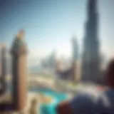 Iconic Dubai Skyline A panoramic view of Dubai's skyline showcasing iconic architecture