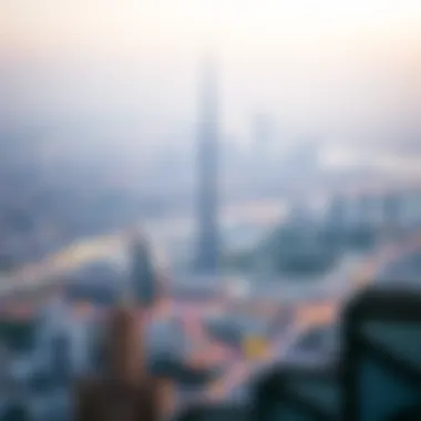 Breathtaking Dubai Skyline from Ellington Views Panoramic view of the Dubai skyline from Ellington Views