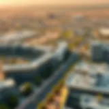Urban Development in Jumeirah Village Circle Aerial view of Jumeirah Village Circle showcasing urban development