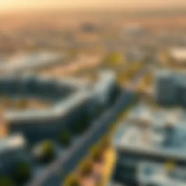 Urban Development in Jumeirah Village Circle Aerial view of Jumeirah Village Circle showcasing urban development