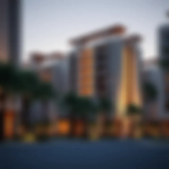 Architectural Design in Jumeirah Village Circle Modern residential buildings in JVC highlighting architectural design