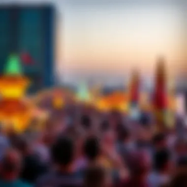 Entertainment Events at Global Village Crowds enjoying various entertainment events at Global Village