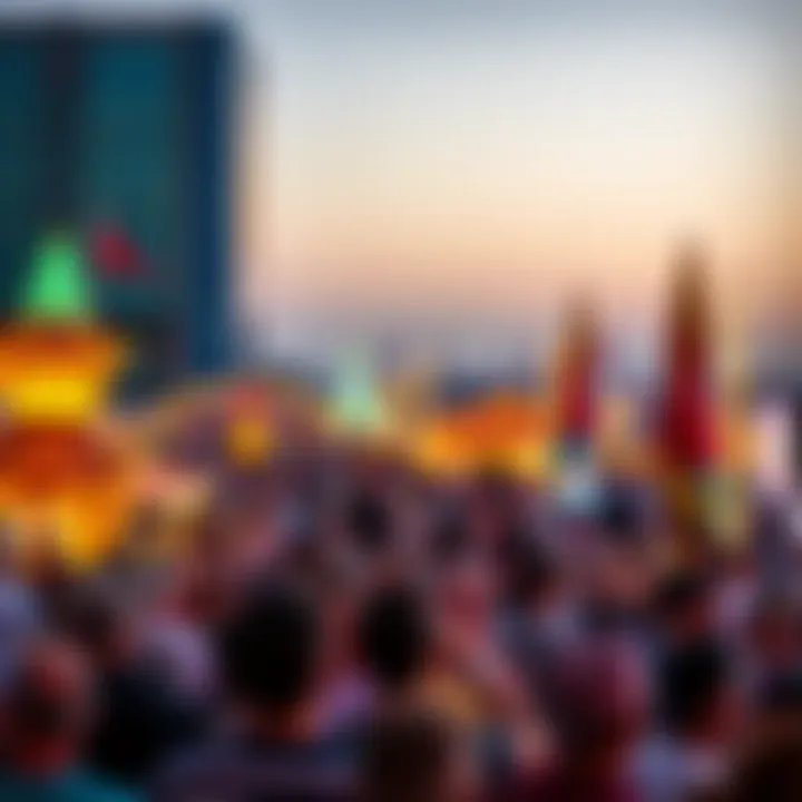 Entertainment Events at Global Village Crowds enjoying various entertainment events at Global Village