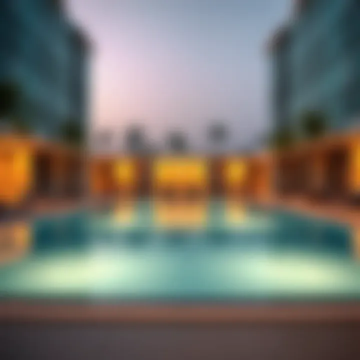 World-Class Amenities at Aark Residences Amenities offered at Aark Residences, including a pool and fitness center