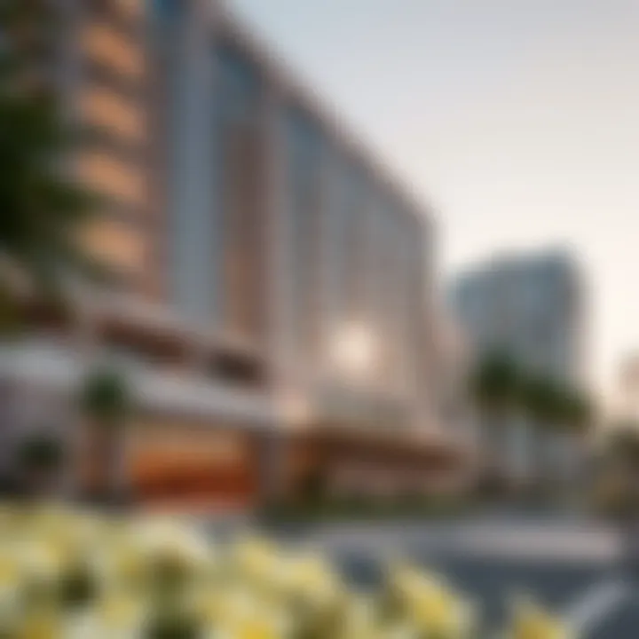 Stunning Architectural Design of Address Hotel Luxurious facade of the Address Hotel Jumeirah Beach Residence