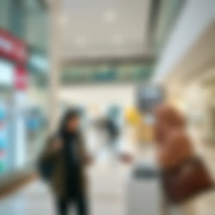 Engaging Banking Solutions for Modern Consumers Consumers engaging with ADIB services in a retail environment