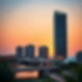Ajman Creek Tower: A Sunset Perspective Stunning view of Ajman Creek Tower at sunset