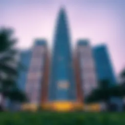 Stunning exterior view of Al Ain Tower showcasing its modern architecture