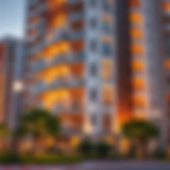 Luxurious Residential Building in Al Barsha 1 Luxurious residential building in Al Barsha 1 with stylish balconies