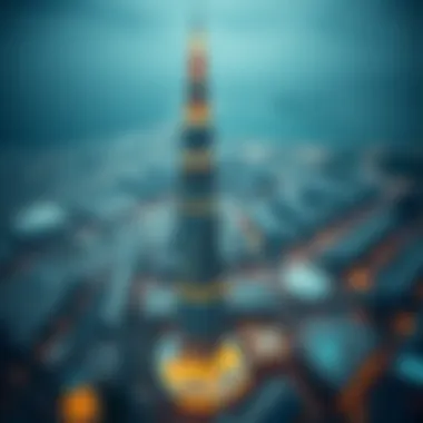 Strategic Location of Al Futtaim Festival Tower An aerial view highlighting the strategic location of Al Futtaim Festival Tower within Dubai