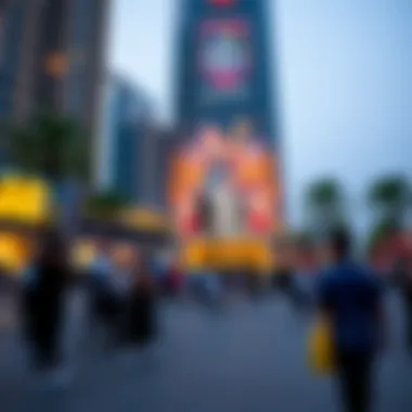 Community Engagement Around Al Futtaim Festival Tower A visual representation of community interaction around the Al Futtaim Festival Tower