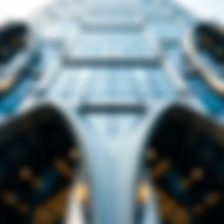 Unique Design Elements of the Tower's Facade A close-up of the unique design elements of the tower's facade