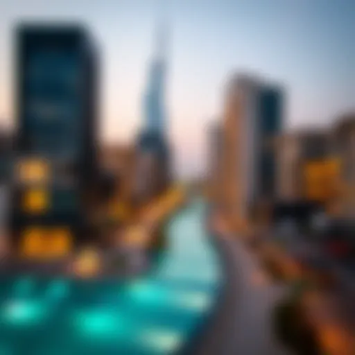 Stunning view of Al Jafiliya skyline showcasing modern architecture